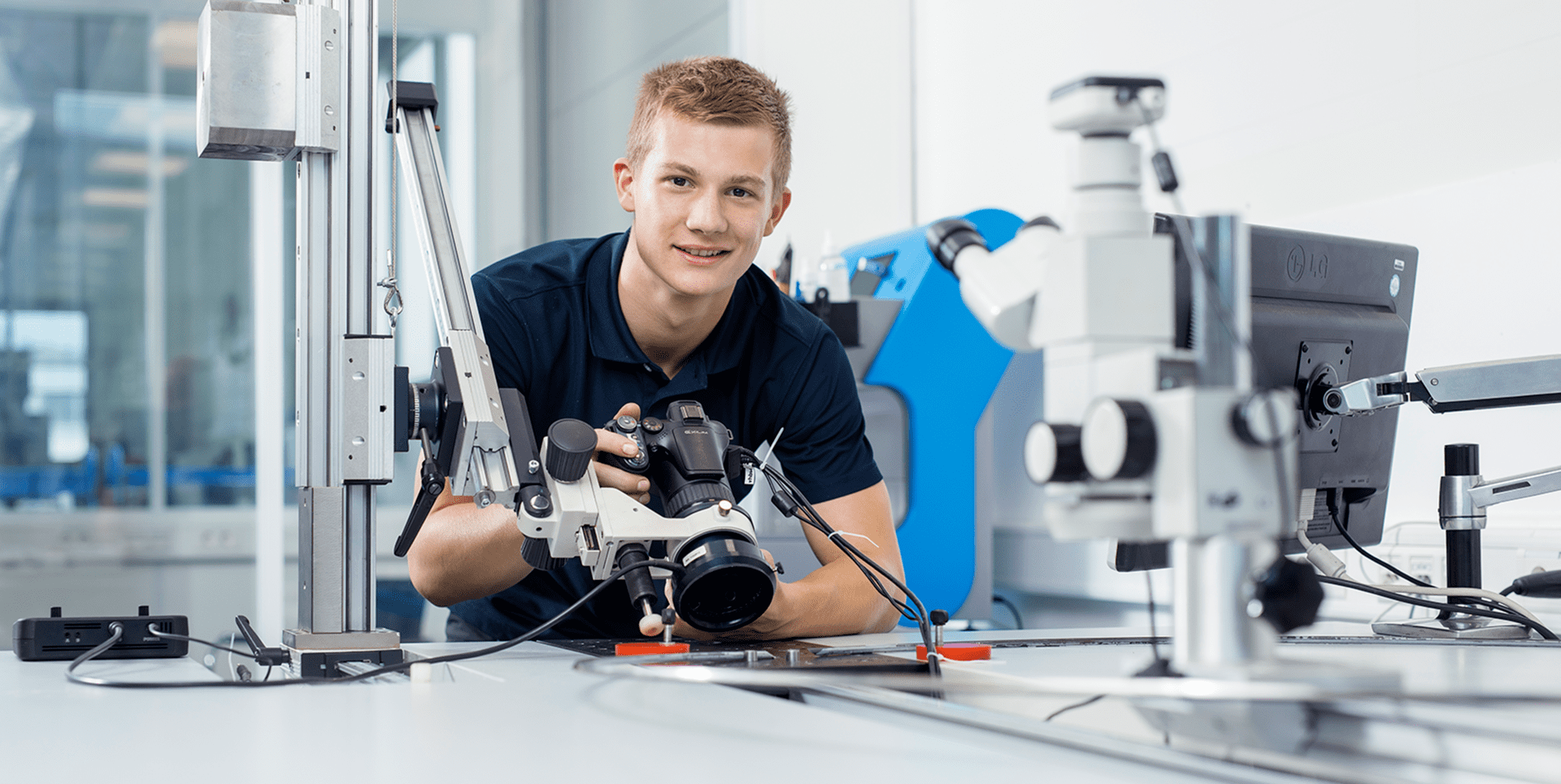 Studierende bei der Franke GmbH