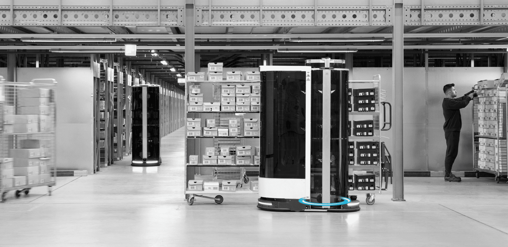 Pick-Roboter mit Wälzlager