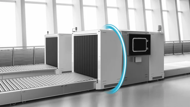 Scanner à bagages avec roulement