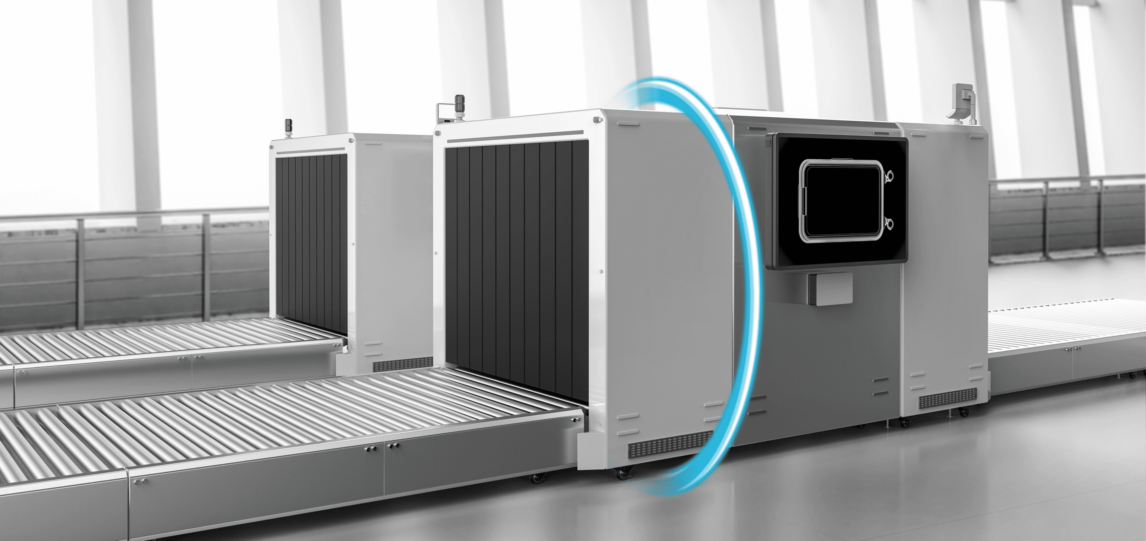 Gepäckscanner mit Wälzlager