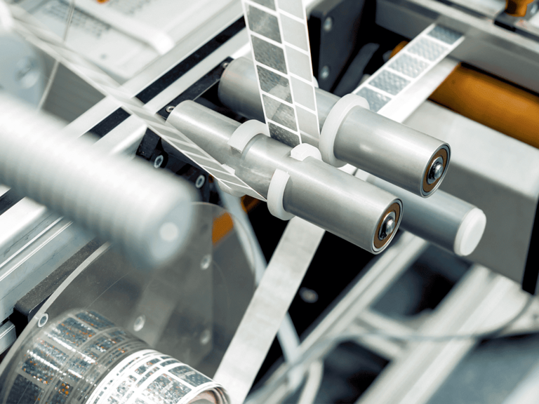 Linearschienen in Etikettiermaschine